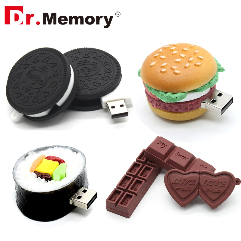 Еда Гамбургер USB флеш-накопители 16GB суши печенье милый Oreo Флешка 8GB карта памяти, Флеш накопитель 32GB флэш-диск 4GB Хранение Cle