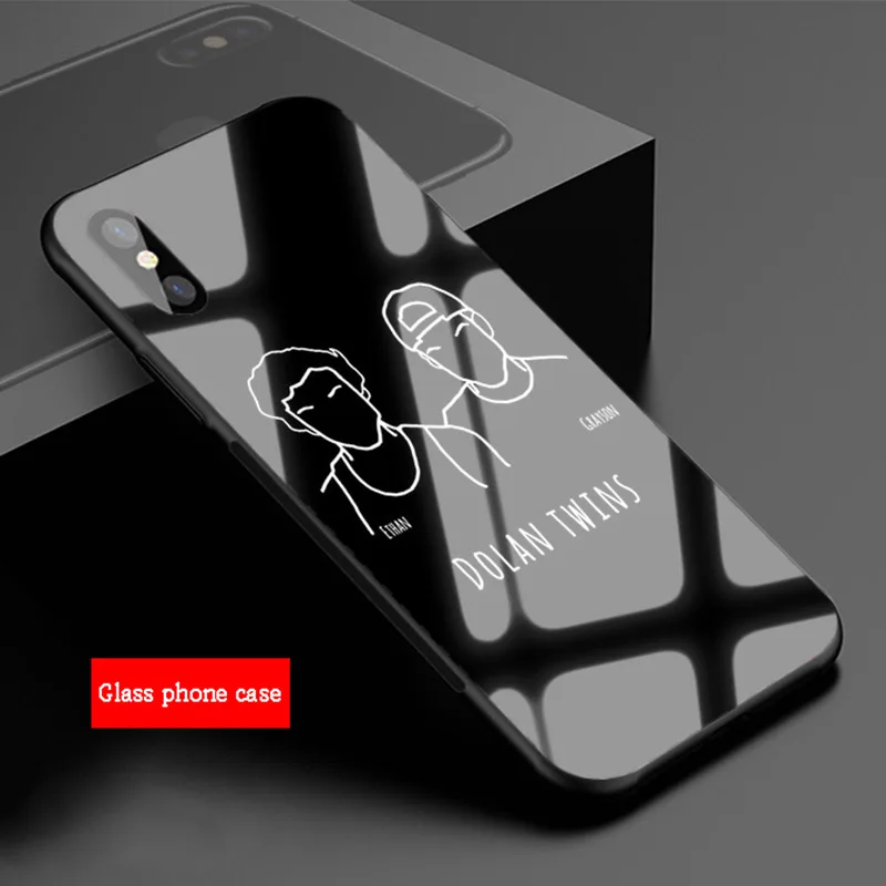 Dolan Twins чехол из закаленного стекла для телефона iPhone 6 6plus 7 plus 8 8plus 5 5S 5C SE X XS XR