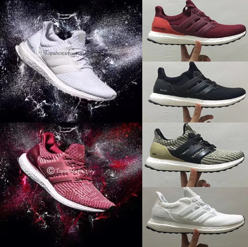 

2018 Sale Ultra Boost 3.0 4.0 Triple Black White Men Women Running Sports Shoes UB 3.0 4.0 Quality Sneaker