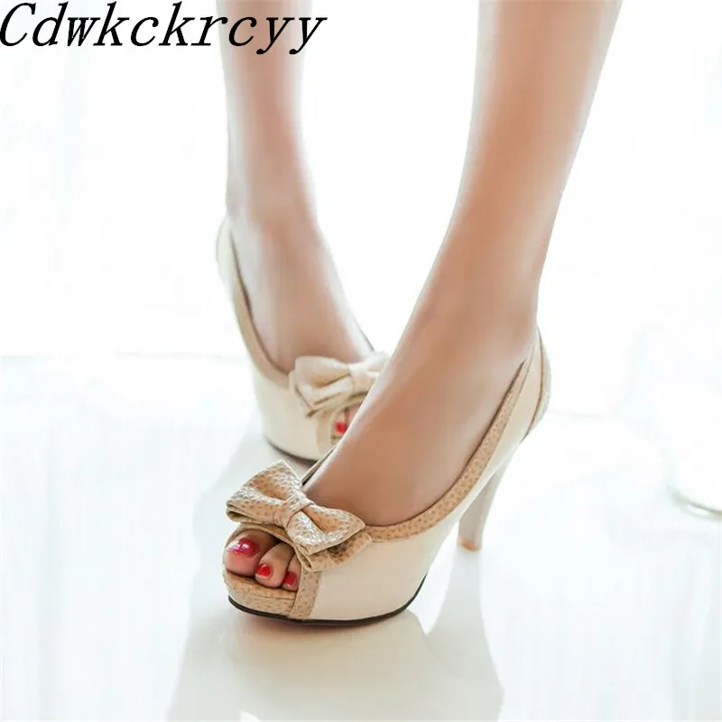 Summer New pattern fashion Europe and America Sweet Bow Fish mouth Women sandals Simplicity temperament Rome Women sandals 34-45