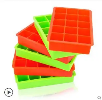 

Kitchen bar Cooking big 15 cute Ice mold Freeze silicone moulds cream Cube Tray Mold 2 pcs/set free shipping
