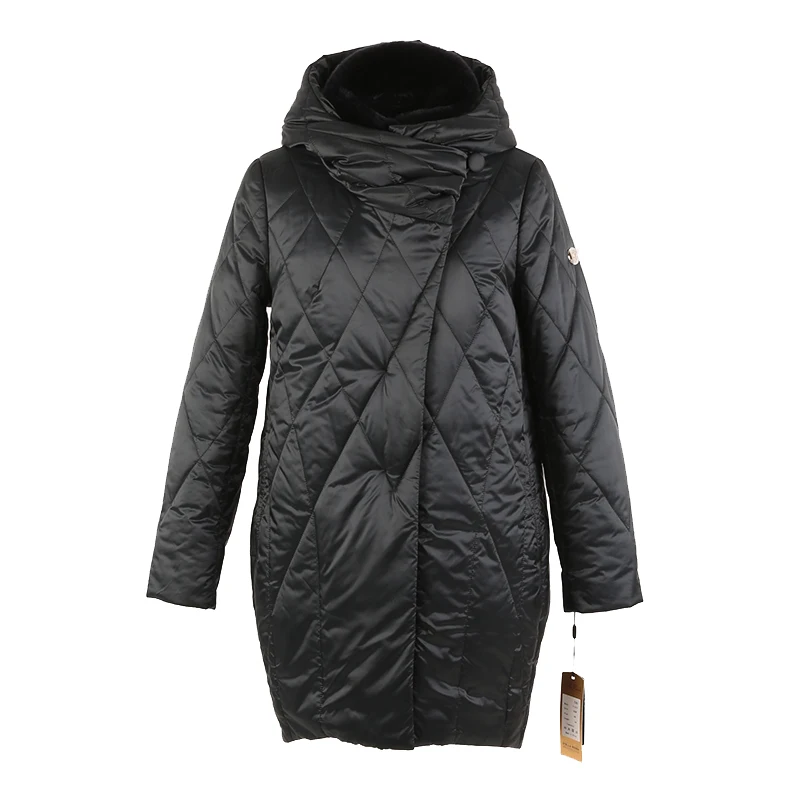 Женское зимнее пальто парка куртка с кроличьим воротником с капюшоном korer материал плюс размер 5XL 7XL 6XL 1810