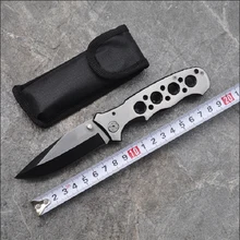 

Full Steel Blade Folding Pocket Knife Tactical Survival Knives Camping Knives camping Rescue Tools with Nylon Sheath