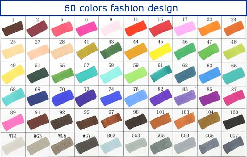TouchFIVE 80 цветов Рисование маркер ручка кисть анимация набор маркеров для эскизов для художника манга графическое спиртовой маркер поставки - Цвет: T5 Fashion 60