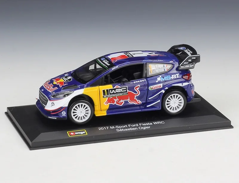 Bburago 1:32 M3 DTM AMG C-Coupe A5 Citroen C-Elysee DS3 M-Sport Ford Fiesta WRC Ford GT гоночная литая модель автомобиля - Цвет: Ford Fiesta WRC Nr.1