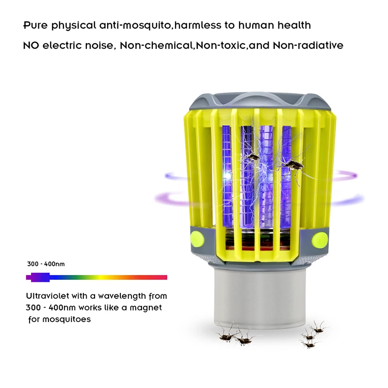 

USB Mosquito Killer Lamp Outdoor Camping Anti Mosquito Insect Pest Light Rechargeable LED Mosquito Killer Light