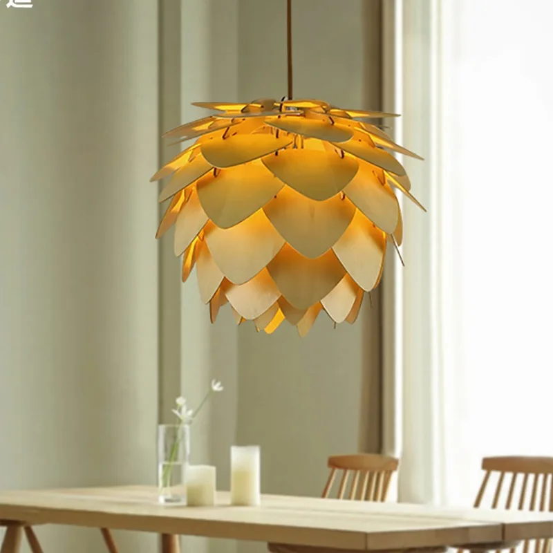 Домашняя столовая Pinecone подвесные лампы современный деревянный PH DIY IQ элементы
