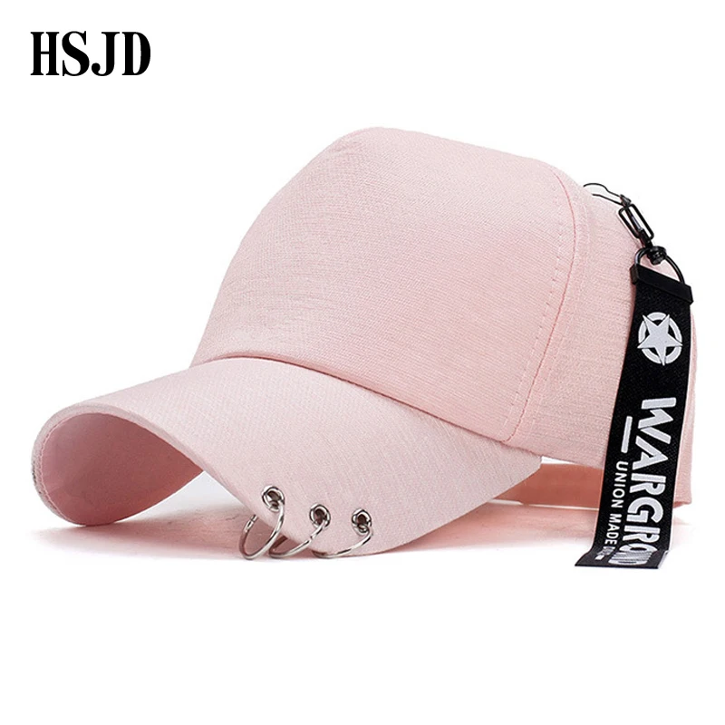 Кепка мужская с длинным ремнем модная бейсболка K Pop железным кольцом