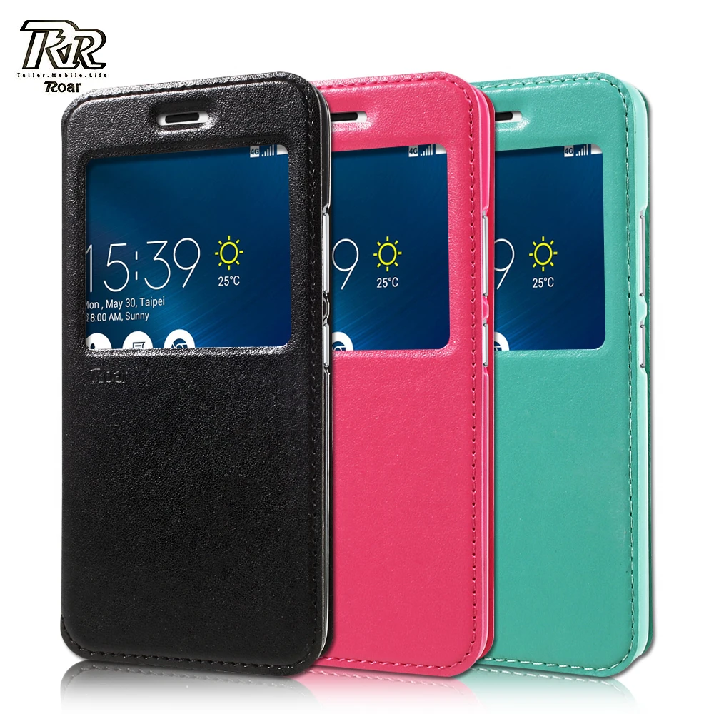 ROAR KOREA for Asus Zenfone 3 Max ZC520TL Case Capa 5.2'' Noble Leather View Window Folio Auto-absorbed Magnetic Flip Cover |