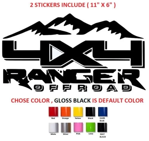 

For 2Pcs FORD RANGER EDGE FX2 FX4 SPLASH STICKER DECAL EMBLEM
