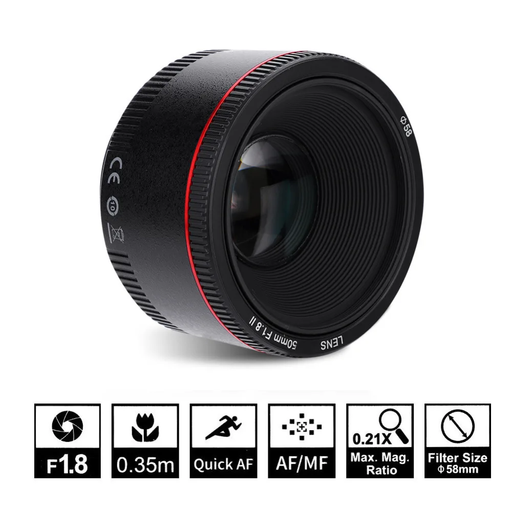 50mm F1.8 Large Aperture AF MF Full Frame Lens for Canon Single Lens
