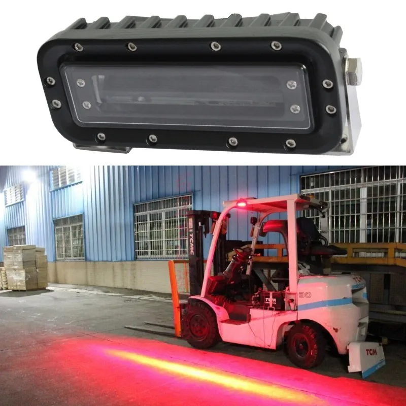 2xRedZoneDangerAreaWarningLightWarehouseForkTruckSystem