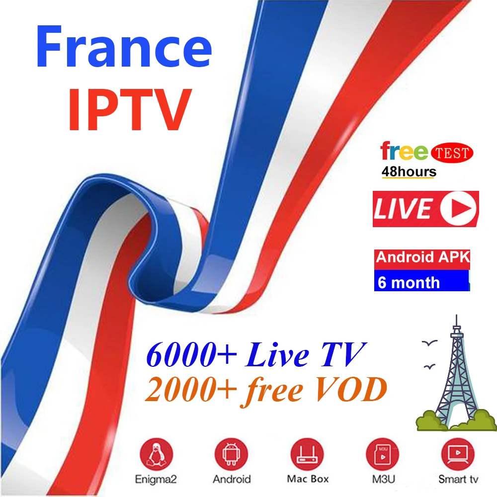 

Best French IPTV Box for X96 Android TV Box with 6000+ 1 Year IPTV Europe France Arabic Africa Morocco football Smart IP TV Box