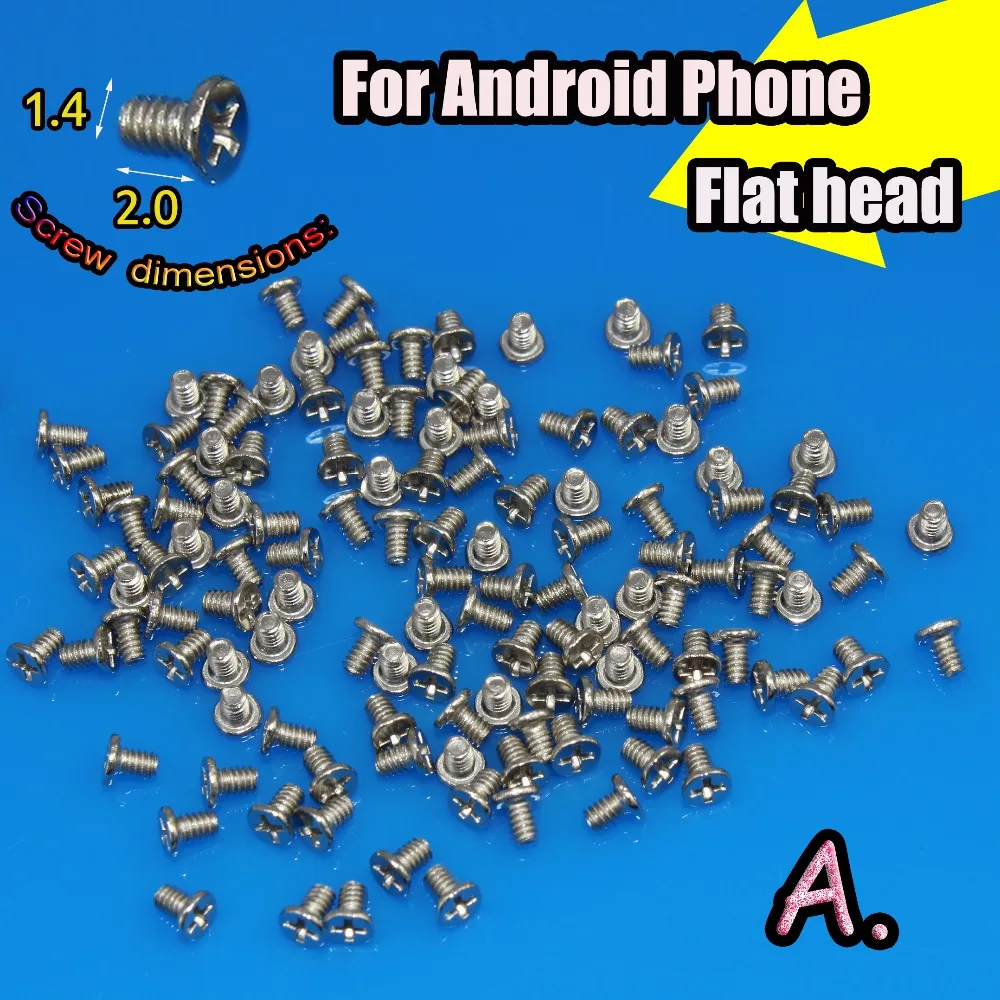 JCD с плоской головкой/roundhead новые M1.4 сотовые винты для телефона набор для телефона Android