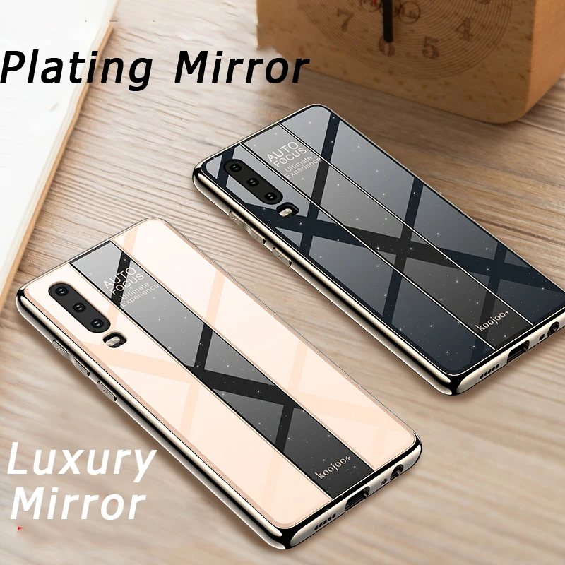 

P20 pro Luxury Mirror Cover For Huawei P20 Pro Lite Glossy E-Plating PC Backet Cover p20 pro p20 lite Case Soft Silicone Shell