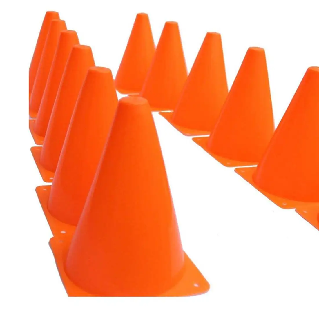 Пластиковые дорожные конусы-12 упаковок многоцелевой конструкции тема вечерние спортивные конусы для детей на открытом воздухе и в