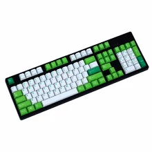 Cheese and green mix Thick PBT double shot 106 Keys Cherry Profile MX switches Mechanical Keyboard keycap Only sell keycaps