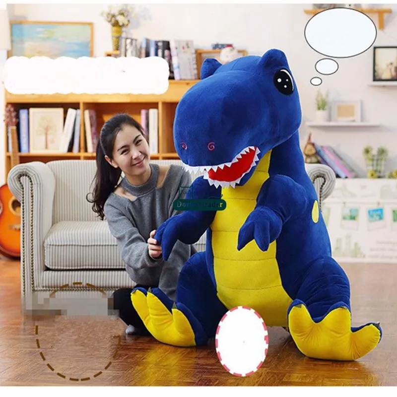 Dorimytrader large pop anime Tyrannosaurus rex plush toy huge stuffed cartoon dinosaur doll Dinosaur Eggs christmas gift 63inch 160cm DY61854  (15)