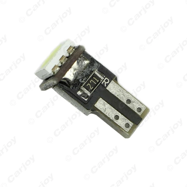 LEEWA 5pcs White/Blue/Red/Yellow/Green Car T5 CANBUS LED Dashboard Light Error Free 5050SMD 1-LED Car Side Wedge LED Lamp Bulb 4