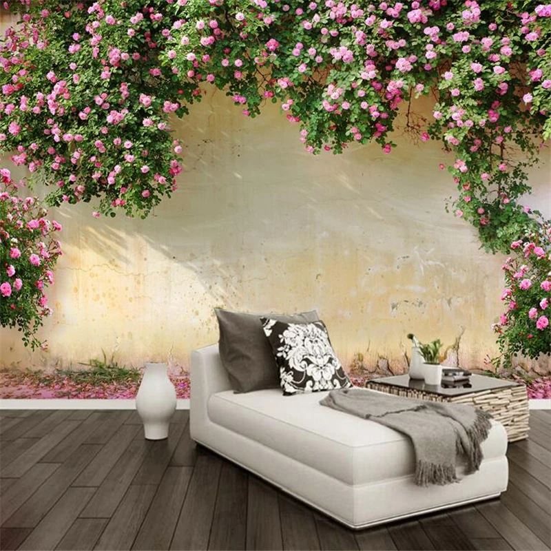 Beibehang 3D Wallpaper Rose Background Wall 3D Living Room Bedroom TV Background mural wallpaper for walls 3 d papel de parede Beibehang 3D Wallpaper Rose Background Wall 3D Living Room Bedroom TV Background mural wallpaper for walls 3 d papel de parede