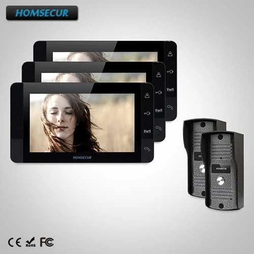 

HOMSECUR 7" Video Door Entry Phone Call System+One Button Unlock for House/Flat(TC031+TM703-B)