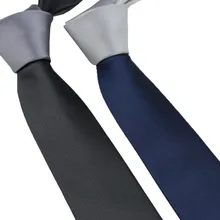 Coachella Галстуки сплошной Цвет Галстук Узел контрастный дизайн галстук ЖАККАРДОВЫЙ узкий галстук 6 см темно-серый и темно-синий