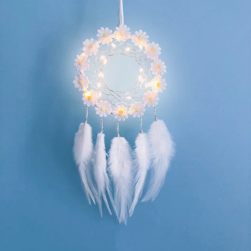 

20Led Fairy Indian Dream Catcher Daisy Copper Wire String Lights Luminaria 2m LED Decor For Christmas Garland Wedding gerlyanda