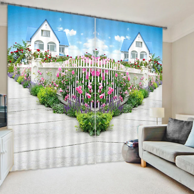 

Children's cartoon character curtain Photo Print