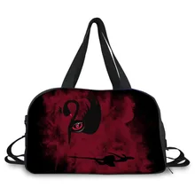 Forudesigns красных глаз Черный лебедь Балетные костюмы Дорожные сумки Прохладный Хэллоуин Череп Чемодан Сумки для Для женщин Обувь для девочек Спортивная сумка
