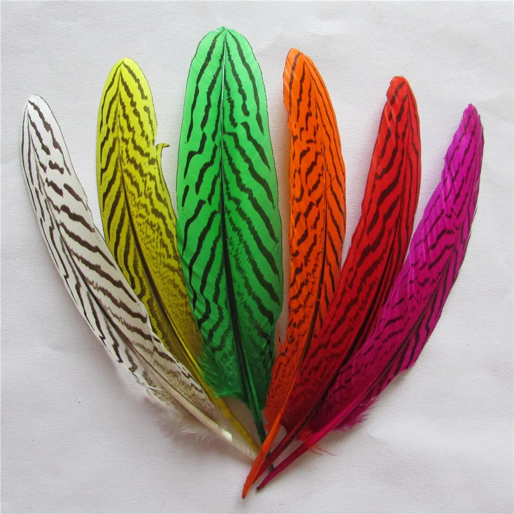 fantastic natural stripe pheasant feather DIY handwork ornament art