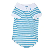 Симпатичный щенок собаки футболка одежда с лацканами В Полоску Хлопок ПЭТ CT рубашка одежда собака правило жилет Лидер продаж собака Прямая