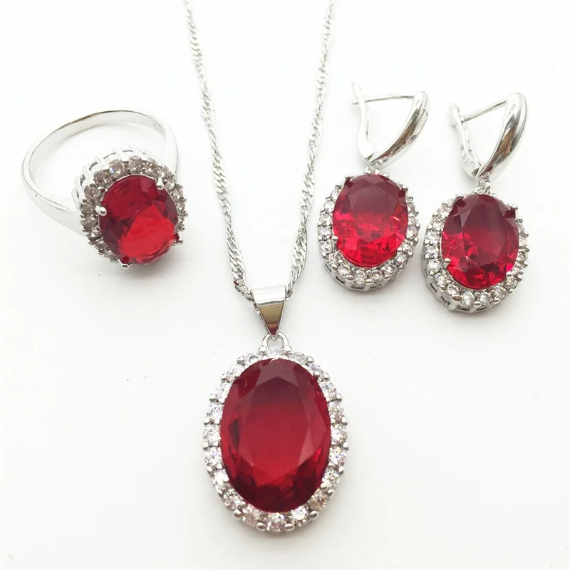 2015 New ROSE Crystal 925 Silver Jewelry Sets For Women Earrings