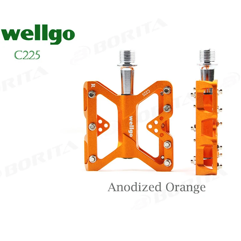 

Wellgo C225 Anti-Skid Aluminum Sealed Bearing Bicycle Pedals Cycling Folding Fixed Gear Road MTB Bike Pedal Parts Accessory