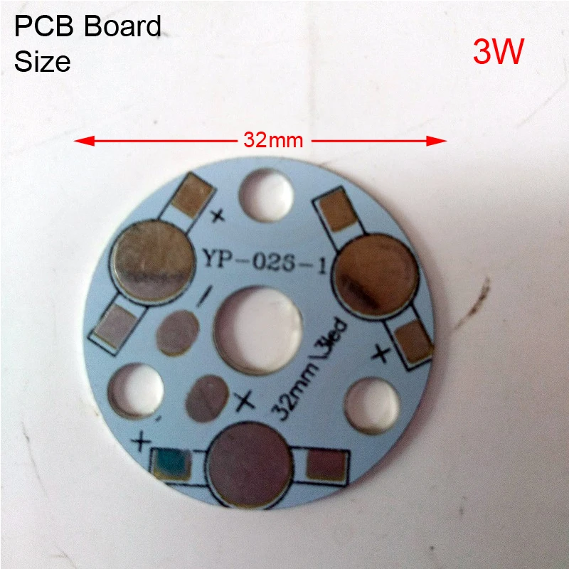 1/5/10/50 шт в наборе, для использования в домашних условиях 1 Вт/3 W/4 W/5 W/7 W/9 W/12 W Алюминий основание для Spolight пластина теплоотвод подложка лампа Панель светодиодный печатная плата - Мощность в ваттах: 3W 32mm