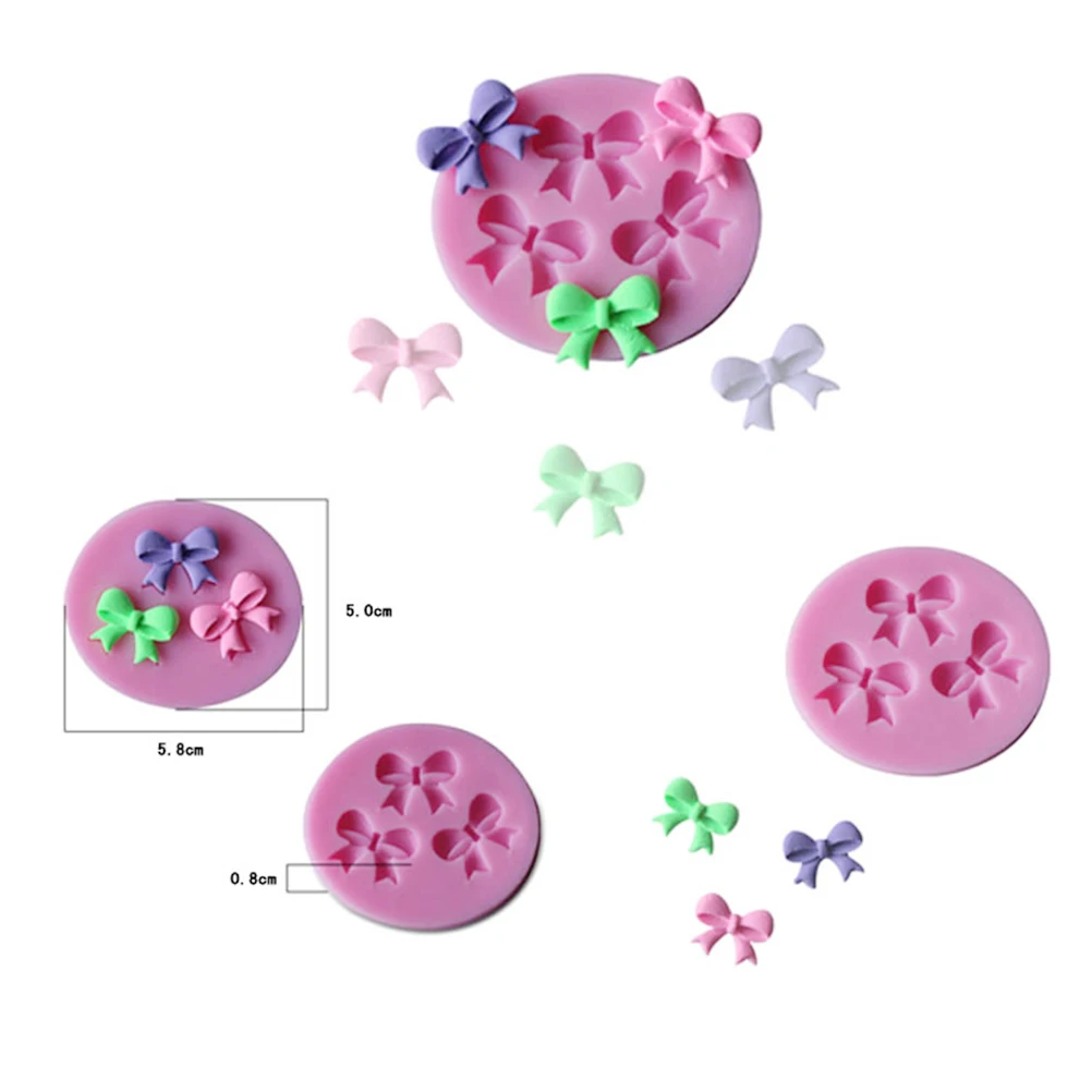 

Silicone Bowknot Shape Mold Bakeware SetCake Fondant Mould Decorating Tool Sugar Candy Soap Mold