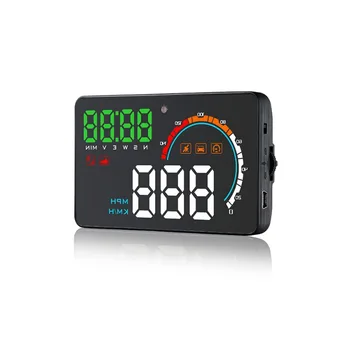 

HUD Universal Auto Vehicle GPS HUD Speed Odometer Head UP Display Digital Car Speedometer Overspeed Black Q5