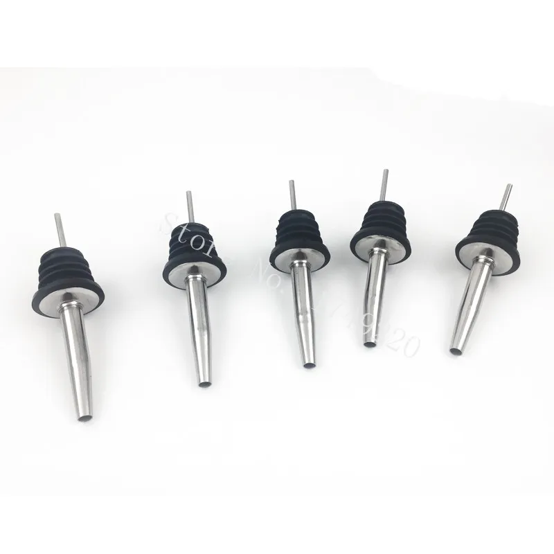 

5pcs/lot Stainless steel Olive Wine Oil Pourer Dispenser Spout Glass Bottle Pourer Flow Bottle Spirit Nip Pour Shot