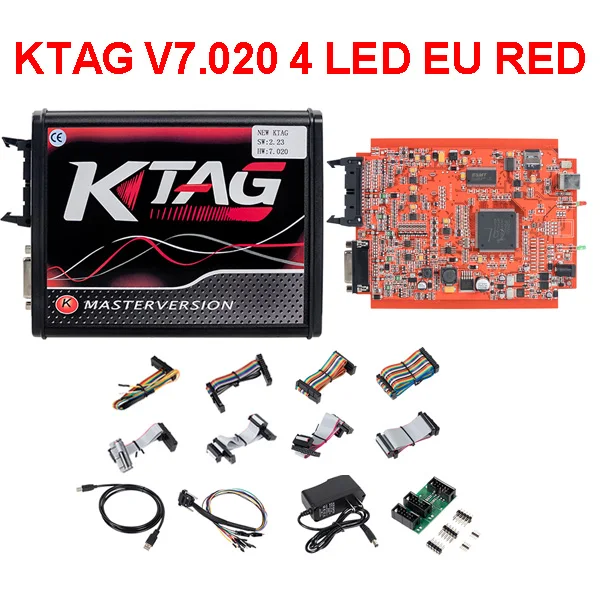 KESS V2 V5.017 SW V2.47 мастер ЕС красный pcb блока управления двигателем Титан KTAG V7.020 4 светодиодный чип инструмент настройки комплект K-TAG 7,020 V2.23 программатор системного блока управления - Цвет: Зеленый