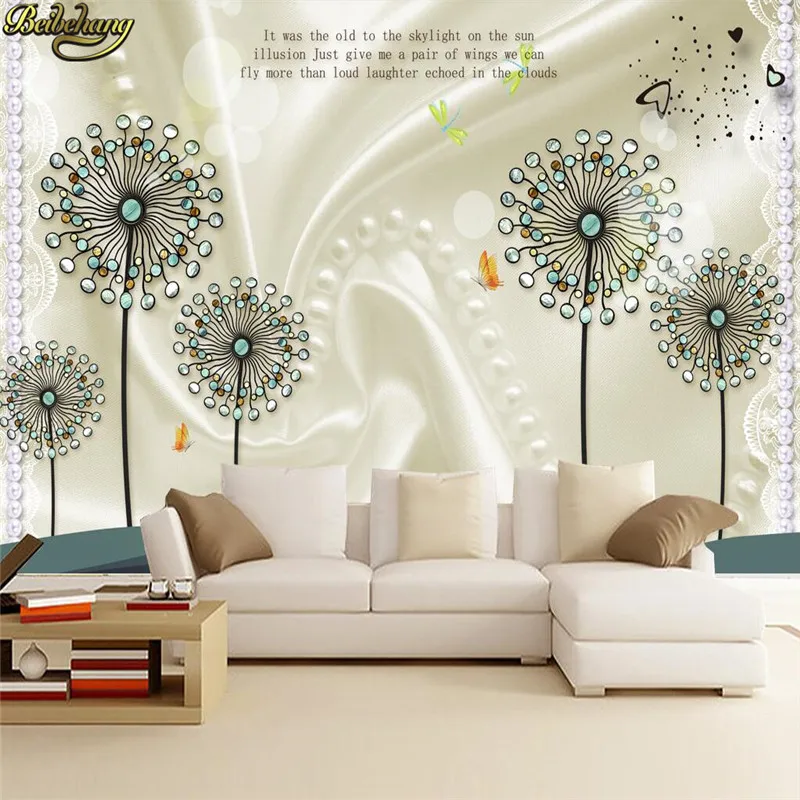 

beibehang custom papel de parede 3D Silk jewelry dandelion Photo Mural Wallpaper Murals Wall paper Living Room Sofa Background