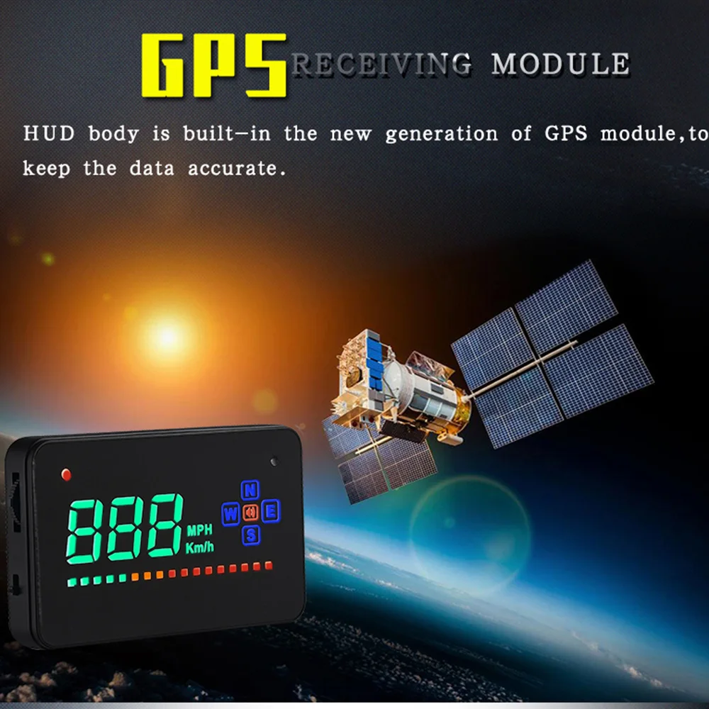 GPS HUD Head Up Display Driving Speed Powered by Cigarette Lighter