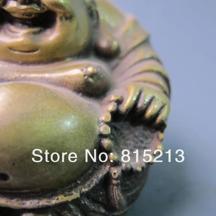 Ван 000304 Китайский Бронзовая Статуя ж Смеющийся Будда