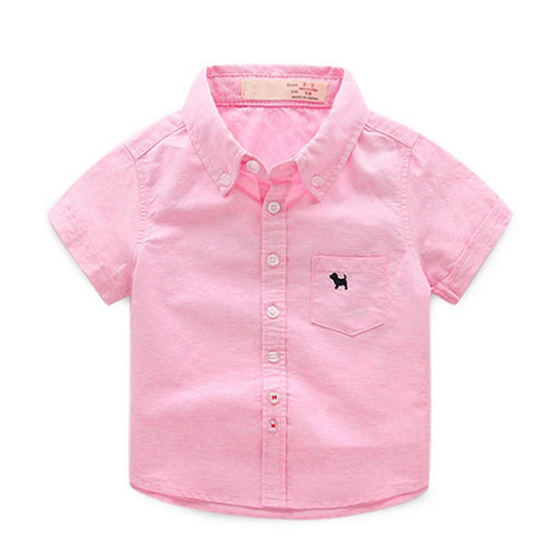BEKE MATA/рубашки для маленьких мальчиков; коллекция года; летние рубашки с короткими рукавами; модная однотонная школьная рубашка для мальчиков; блузки для маленьких мальчиков