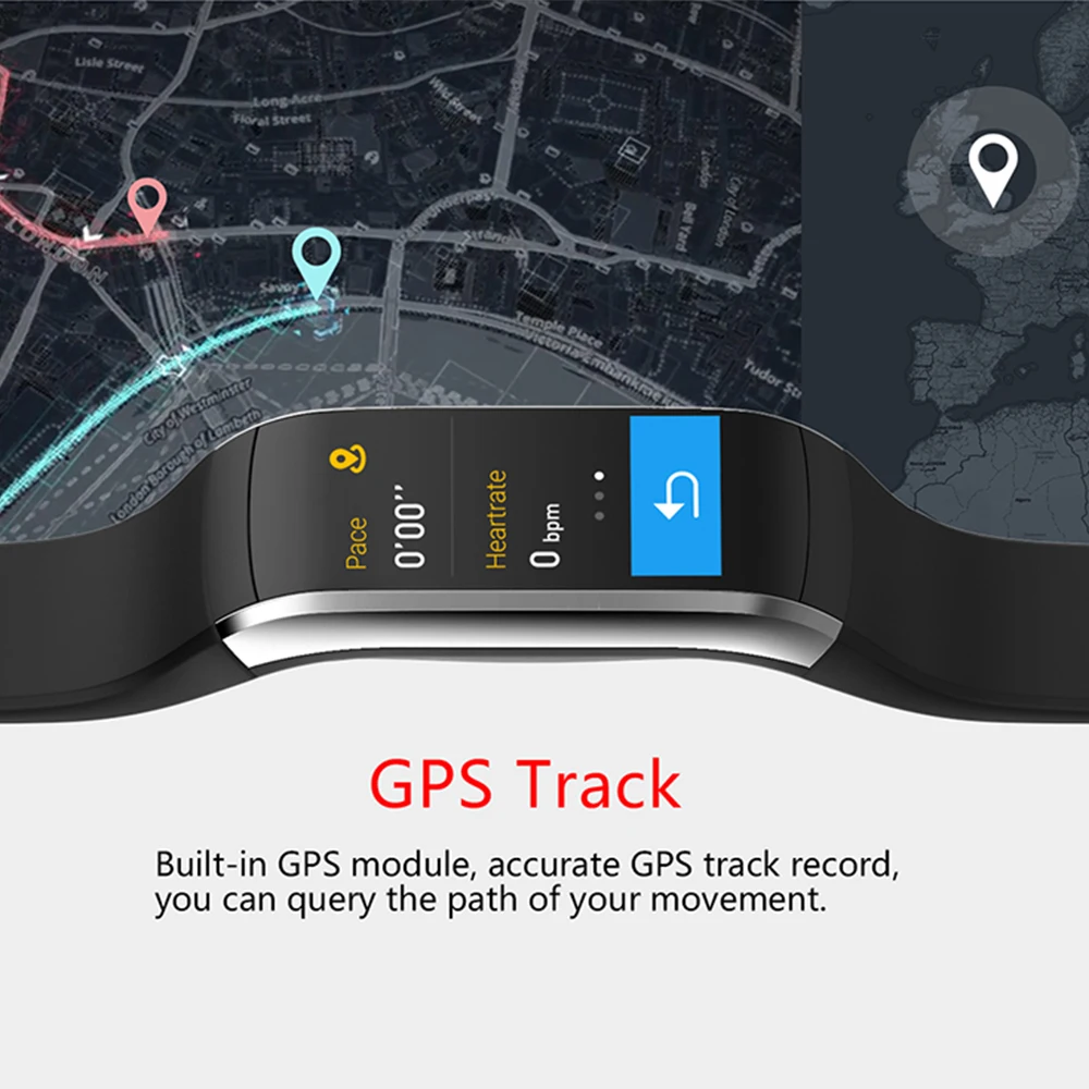 TORNTISC KR02 фитнес-браслет IP68 Водонепроницаемый gps смарт-браслет пульсометр трекер активности часы PK mi Band 3 для мужчин