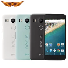 Разблокированный LG Nexus 5X H791 шестиядерный 5,2 дюймов, 2 Гб RAM, 16/32 ГБ ROM LTE 4G 13,0 MP камера 1080P Android 6,0 смартфон