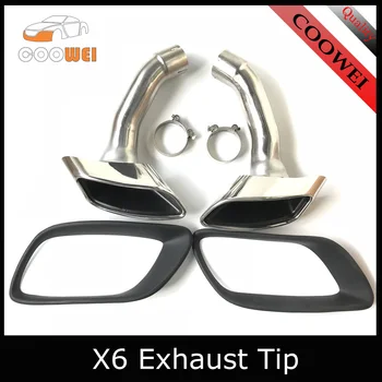 

1pair(left+right) 304 Stainless Steel Exhaust Muffler Tip For BMW X6 E71 2008-2014