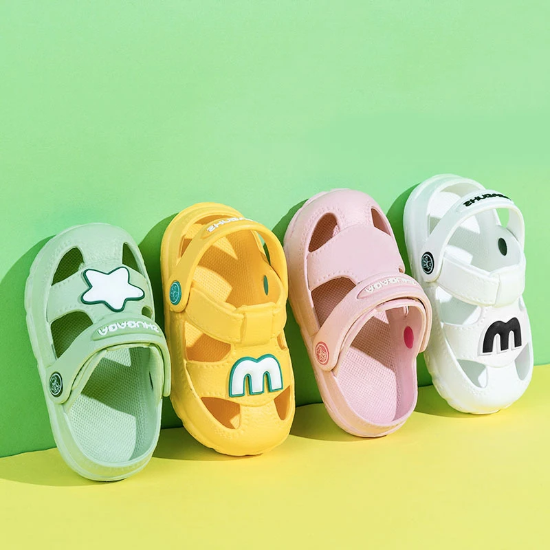 

2019 Unisex Summer 1-3 Year Children Hole Shoes Girl baby Slip Indoor Sandals Boys Slippers Cute Toddler Home Shoes Kids Sandals