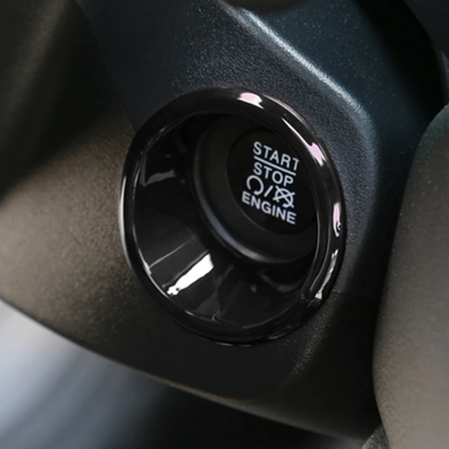Per Jeep Renegade Compass 2017 2018 ABS Car Engine Start Stop pulsante  accensione chiave foro interruttore anello adesivo Trim Styling - AliExpress