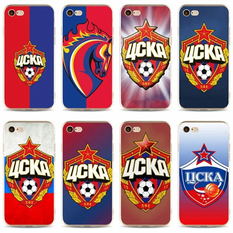 

Moscow cska zcka football Case TPU soft shell For iPhone 5 5C 5S SE X 6 6S 6plus 7 7plus 8 8plus Silicone Mobilephone Case