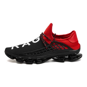 

Men's Sport Running Shoes 2018 Lace-up Exercise Couple Sneakers Breathable Mesh Letter Shoes Size 39-47 Sneakers for Men