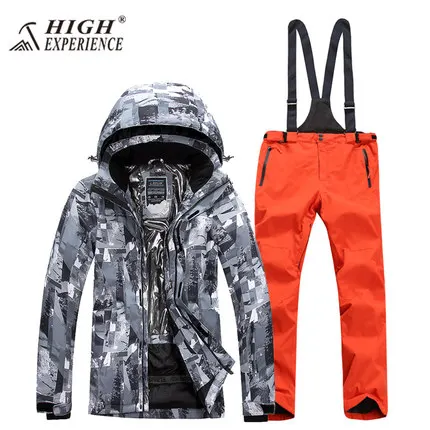 Высококачественная Мужская лыжная куртка, куртки, зимние теплые костюмы, ветровка, Снежная одежда, лыжная куртка для катания на лыжах, сноуборде и штаны - Цвет: color17